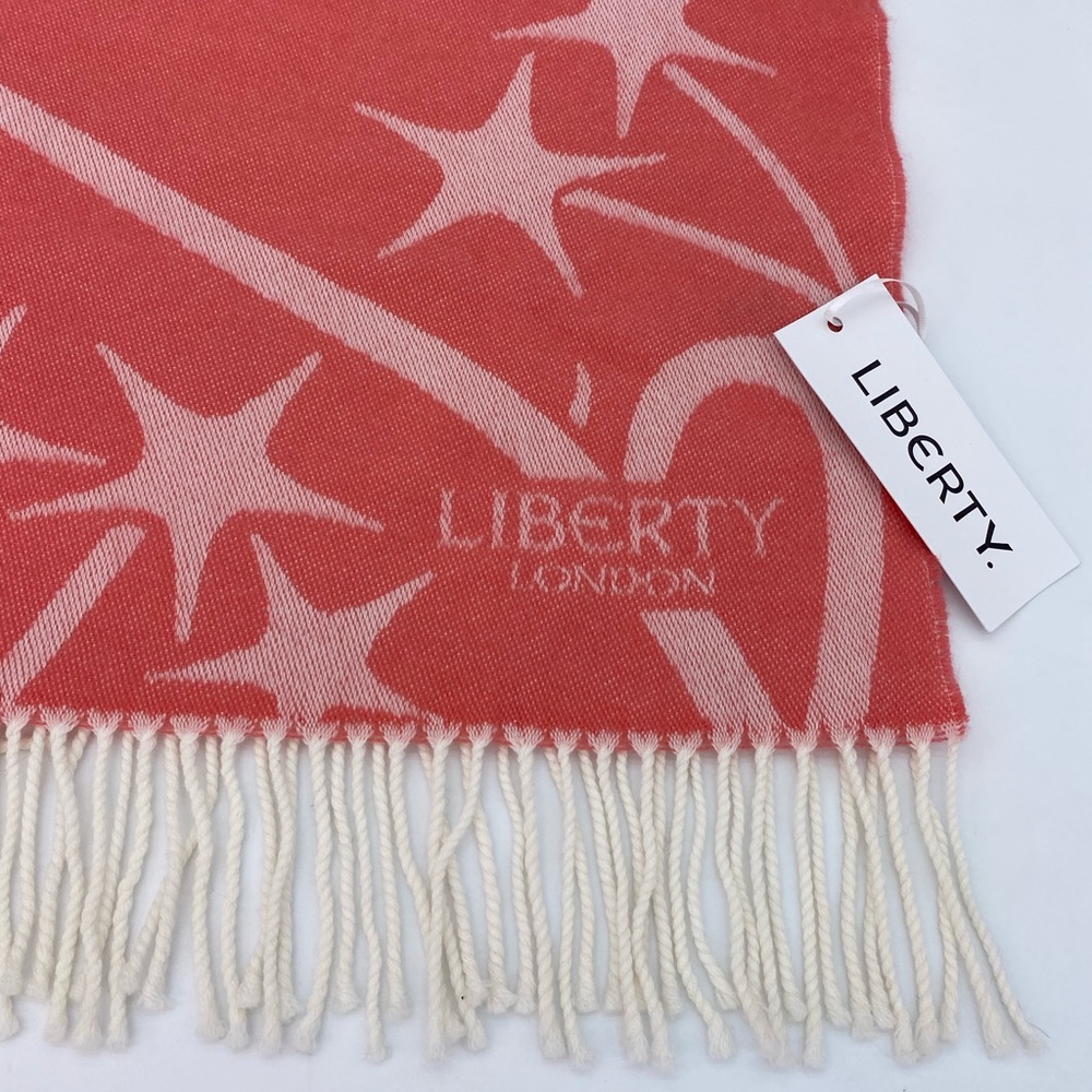 Liberty London lanthe Star Coral X-Large Scarf - Picture 4 of 9